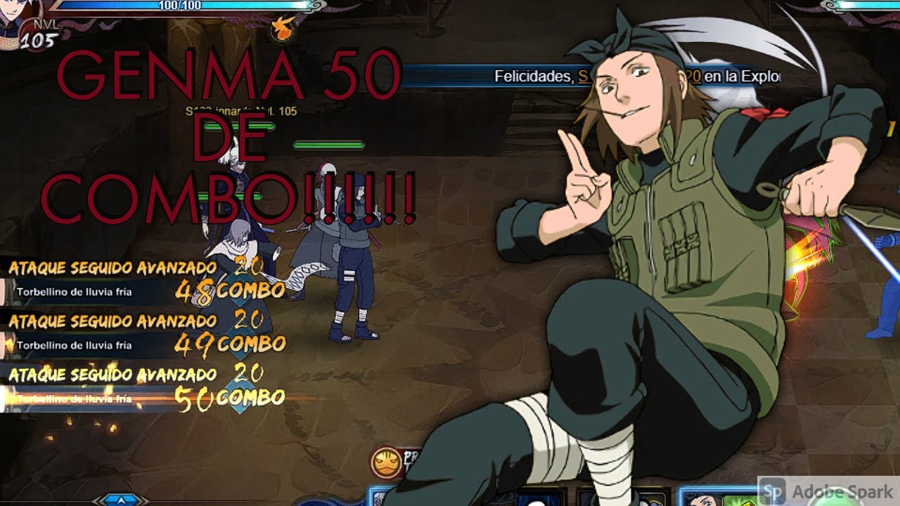 NARUTO ONLINE/GENMA 50 DE COMBO !!!!!!