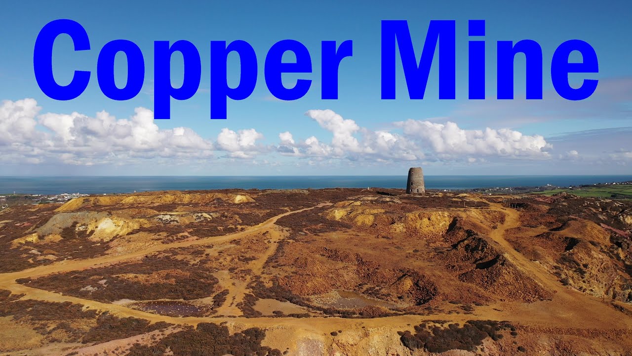COPPER MINE Parys Mountain Anglesey WALES Great Britain I Drone 4K