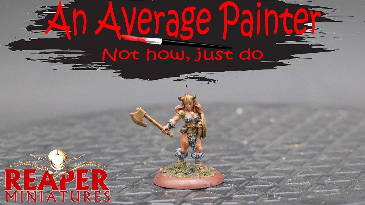 TIMELAPSE - Painting Jana Frostwind, Barbarian (07025) from Reaper Miniatures