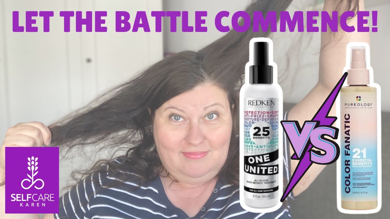 Pureology Color Fanatic vs Redken One United 💆‍♀️ Leave-In Conditioner Showdown 💜Selfcare Karen