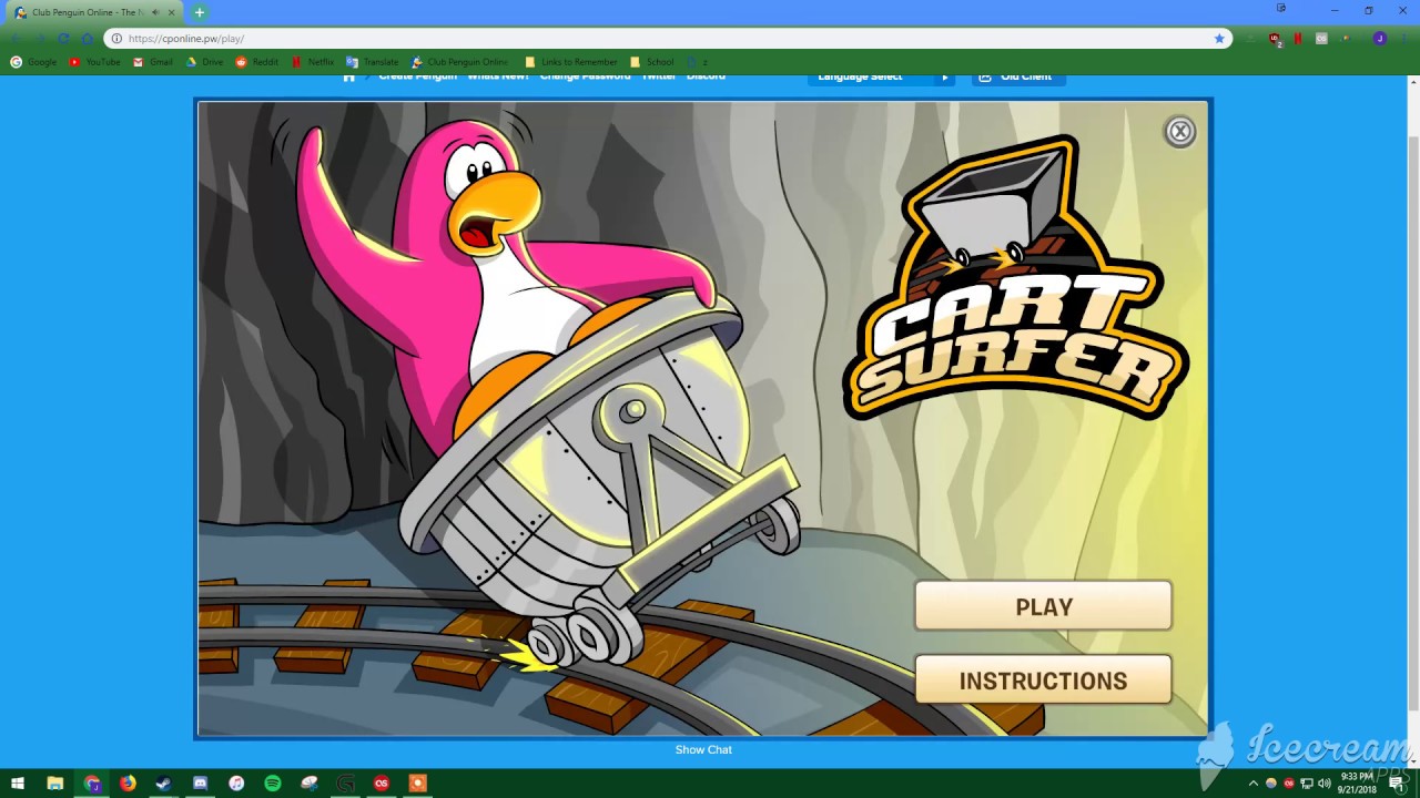 former club penguin cart surfing world record :(