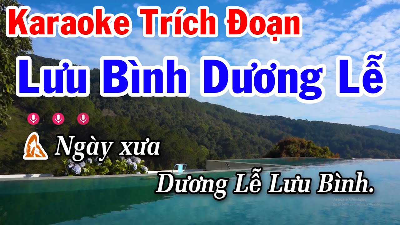 Karaoke Trích Đoạn Lưu Bình Dương Lễ - Chí Tâm, Minh Cảnh, Lệ Quyên