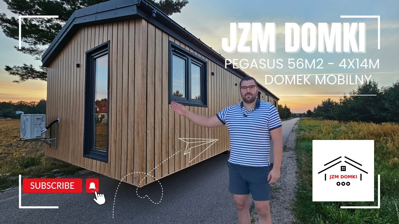 nr 6 Całoroczny Domek Mobilny Pegasus 56m² 4x14 | JZM Domki | Home Tour | 2 sypialnie