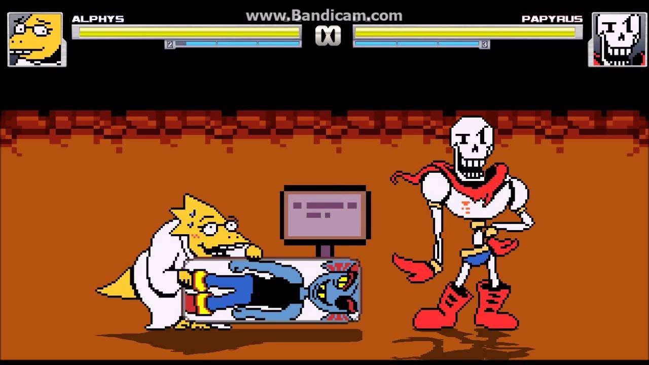 M.U.G.E.N. Undertale: Alphys' Anime Intro + Pillow Throw