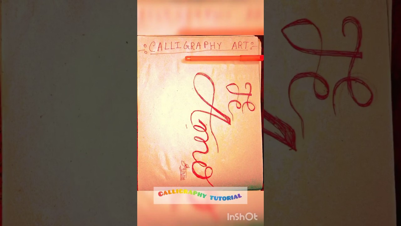 Calligraphy tutorial video 🥰❤️‍🔥 #digitalmeenakshisaha #callygraphy #calligraphyart #youtubeshorts 👍