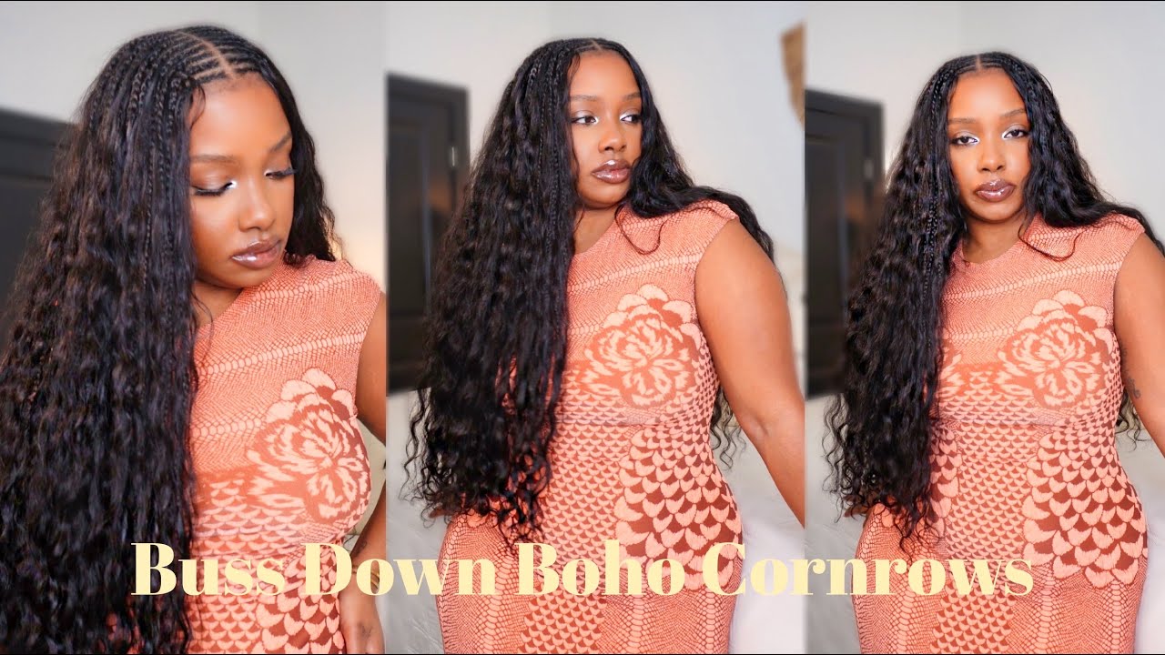 Buss Down Boho Cornrows with Sew In ft Ywigs