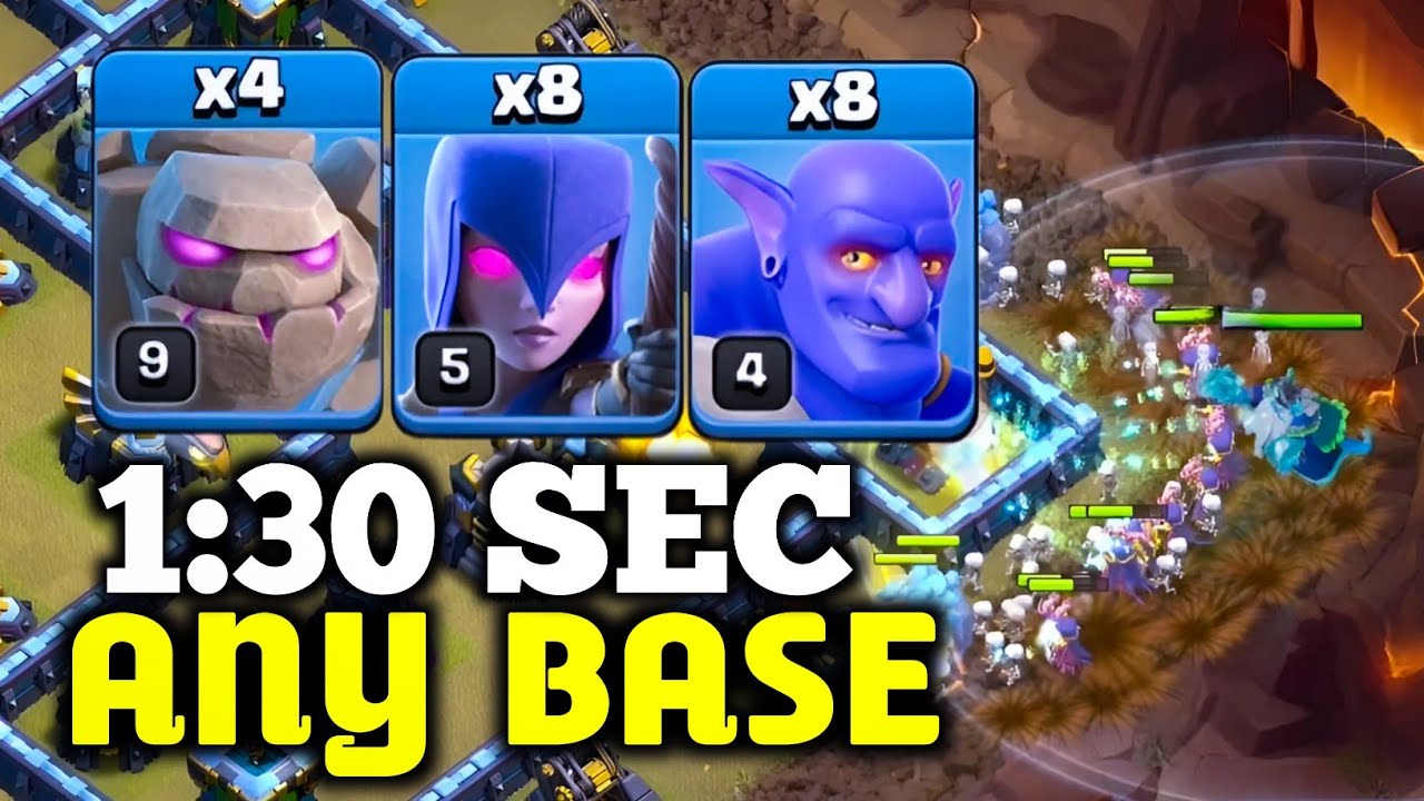Th12 Golem Bowler Witch Attack With 10 Zap Spell | Best Th12 Attack Strategy in Clash of Clans