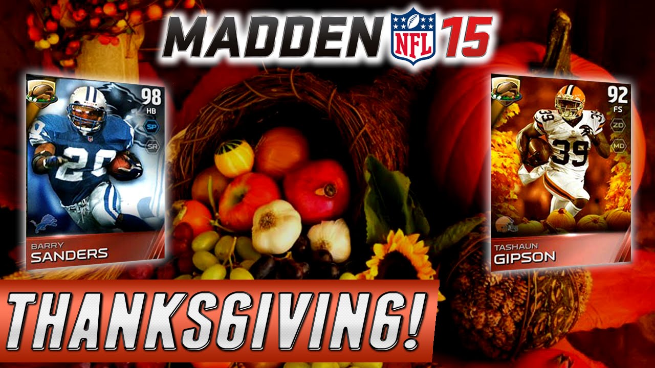 MUT 15 - Thanksgiving Barry Sanders! Cornucopia Pack, Ultimate Feast, Guaranteed Elite Full Details!