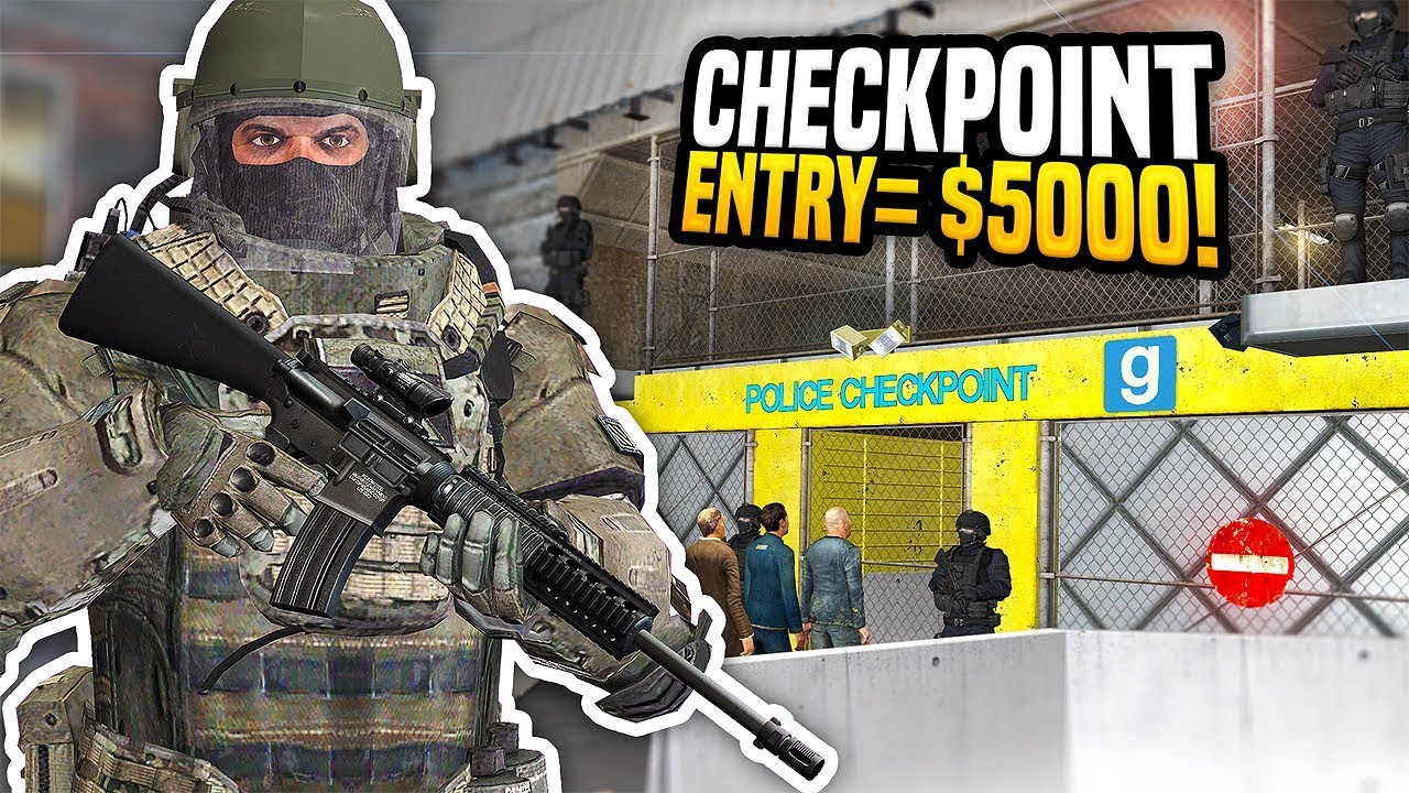 BUILDING A CHECKPOINT - Gmod DarkRP | Police Border Roleplay!