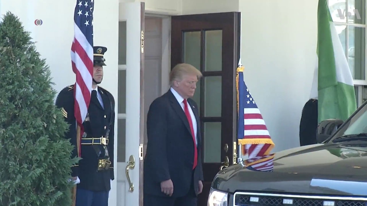 President Trump Greets Nigeria's President Muhammadu Buhari