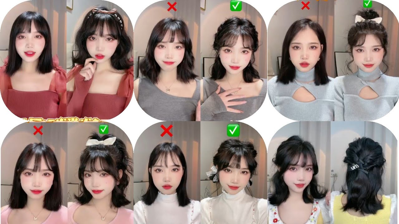 Quick and Easy 💌Short Hairstyle Tutorial Korean styles for girls