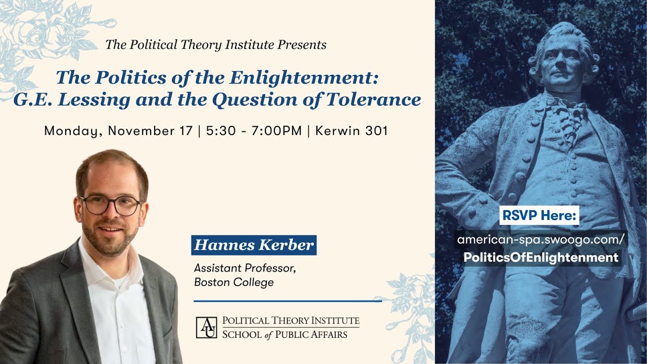 PTI - The Politics of Enlightenment: G.E. Lessing and the Question of Tolerance