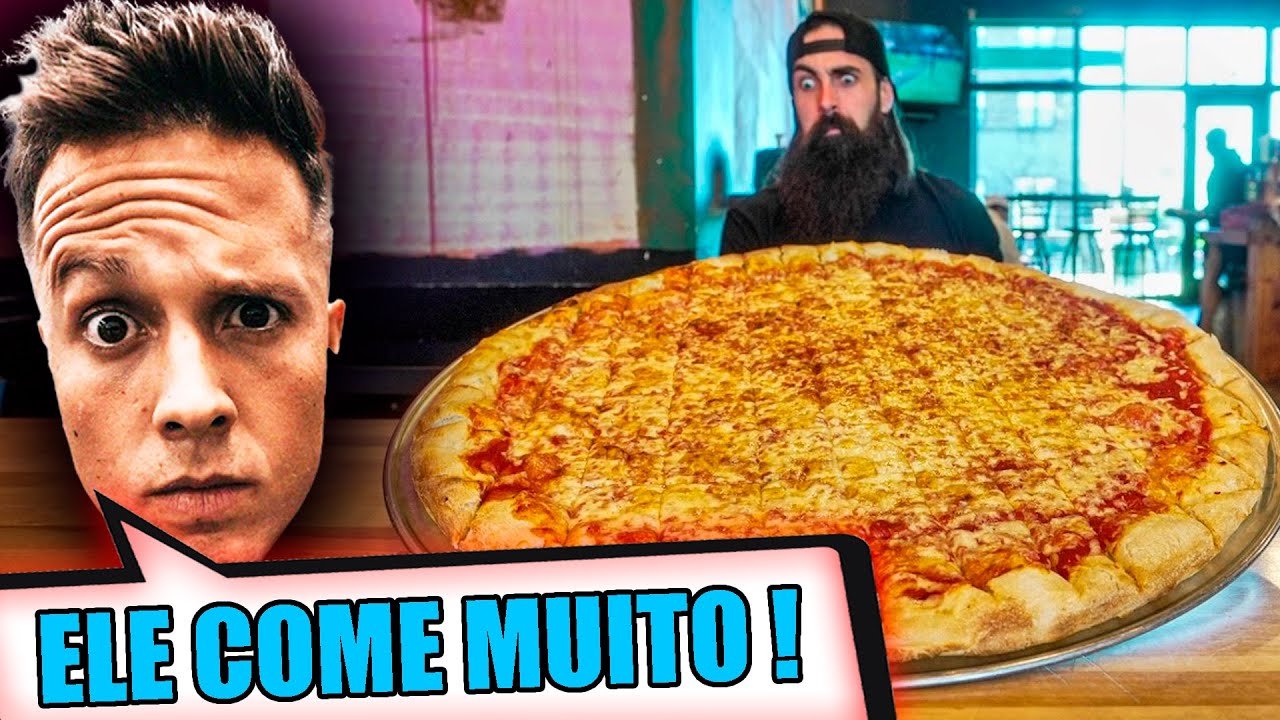 BRUNO MOTA reage a BEARDMEASTFOOD / YOU WIN $280 IF YOU FINISH THE PIZZA CHALLENGE