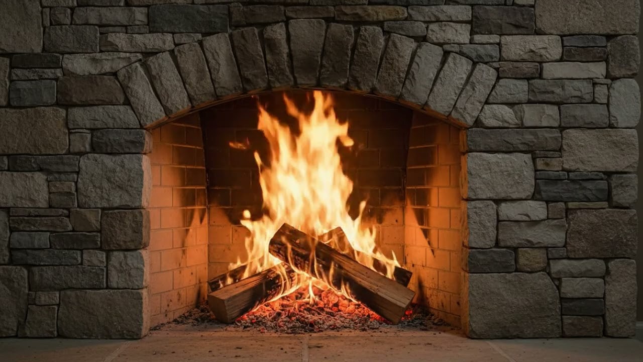 4 Hours Cozy Fireplace | Relaxing Crackling Fire Sounds | Warm Winter Ambience for Sleep & Study
