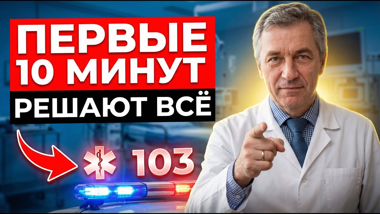 Если случился инсульт или инфаркт — у тебя только 10 минут! Правильный алгоритм действий