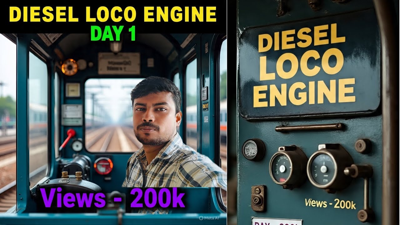 কিভাবে ট্রেন চলে  🤔🤨? ইঞ্জিন এ কি কি লাগানো থাকে😯😦  Diesel Loco Engine Day - 1. #railengine #alp 