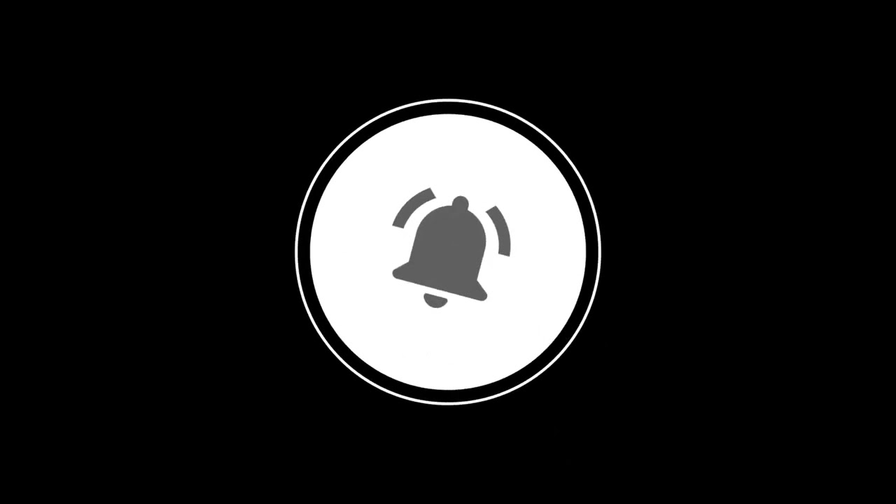 Bell Icon Animation  | Green Screen:  Chroma Key Full 1080p HD