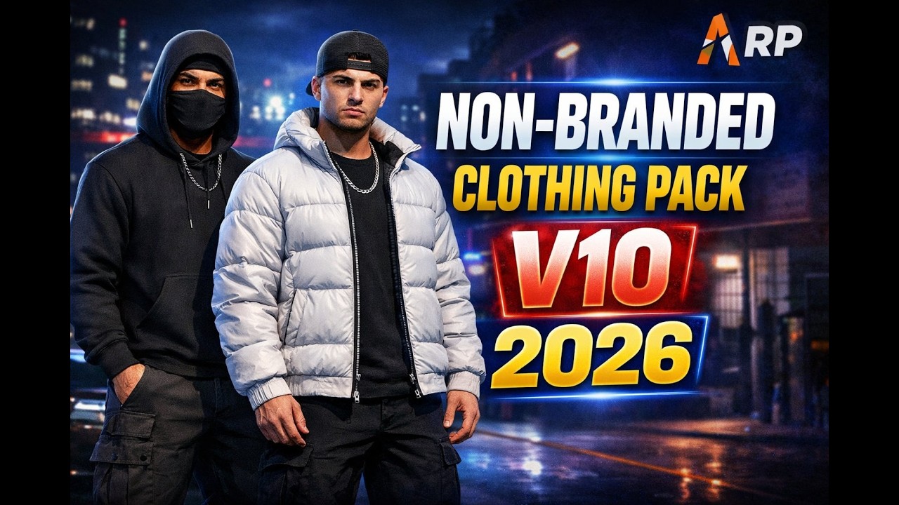 FiveM Non Branded Clothing Pack V1 | Realistic RP Outfits (Non-Branded) | FIVEM READY