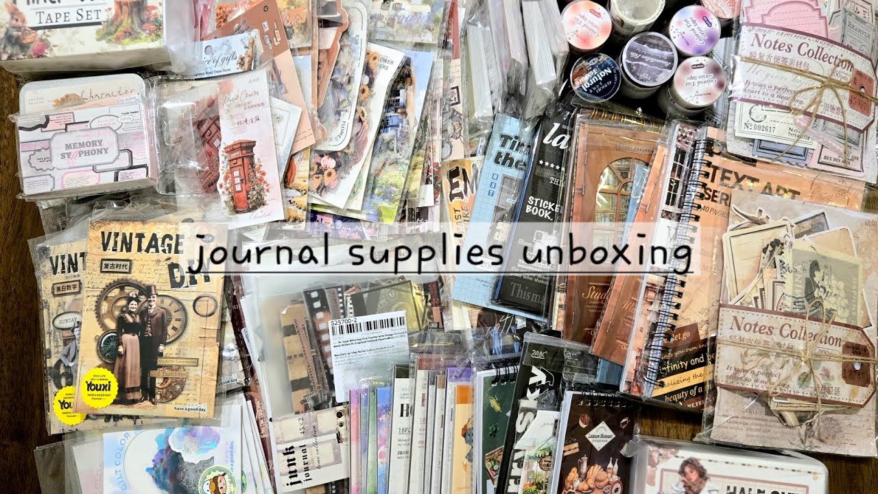 [ASMR] Unbox with me❣️MASSIVE Journal Supplies Unboxing,Stationery Haul  #unboxing #stationery #haul