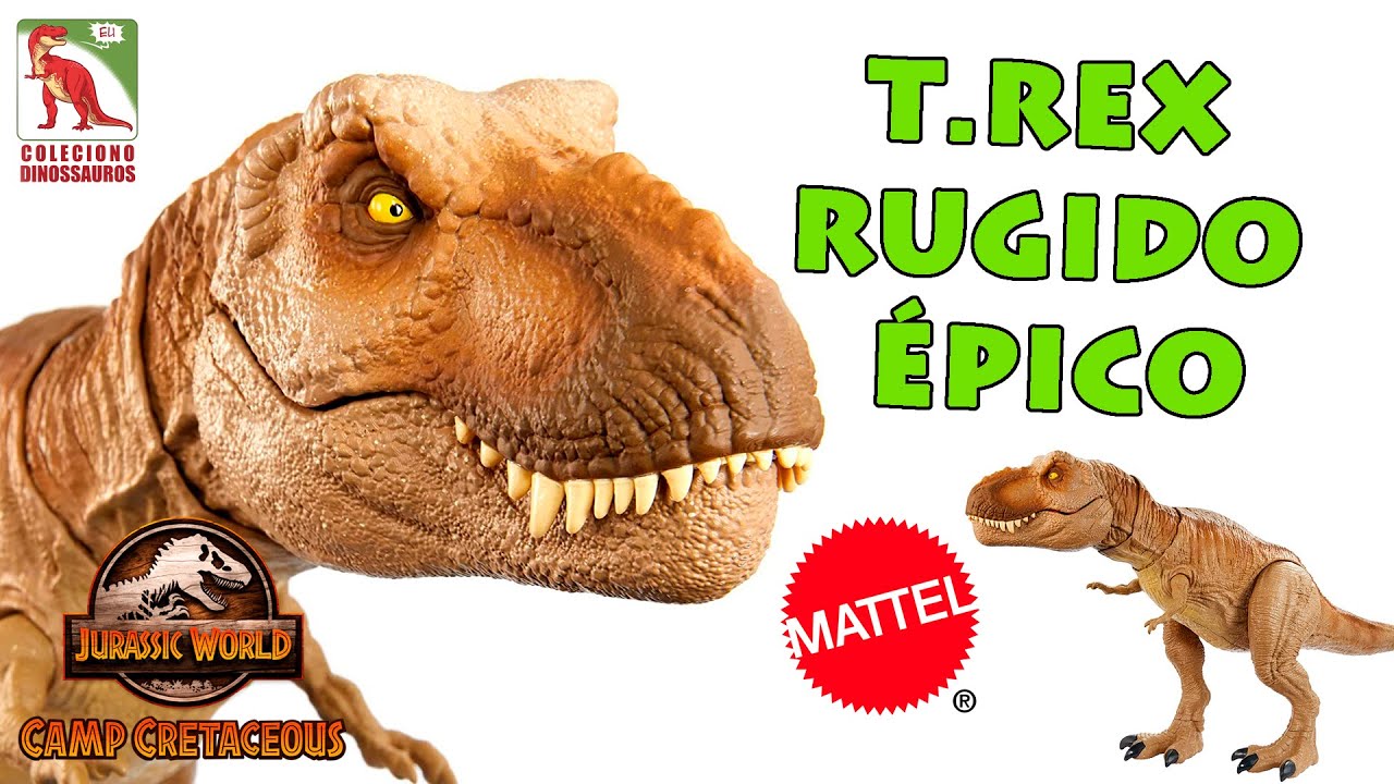 Tyrannosaurus rex Rugido Épico Acampamento Jurássico Mattel Review PT_BR