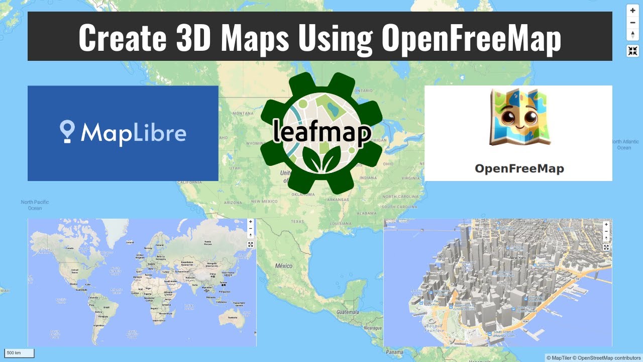 MapLibre Tutorial 15: Create 3D Maps Using OpenFreeMap Vector Tiles