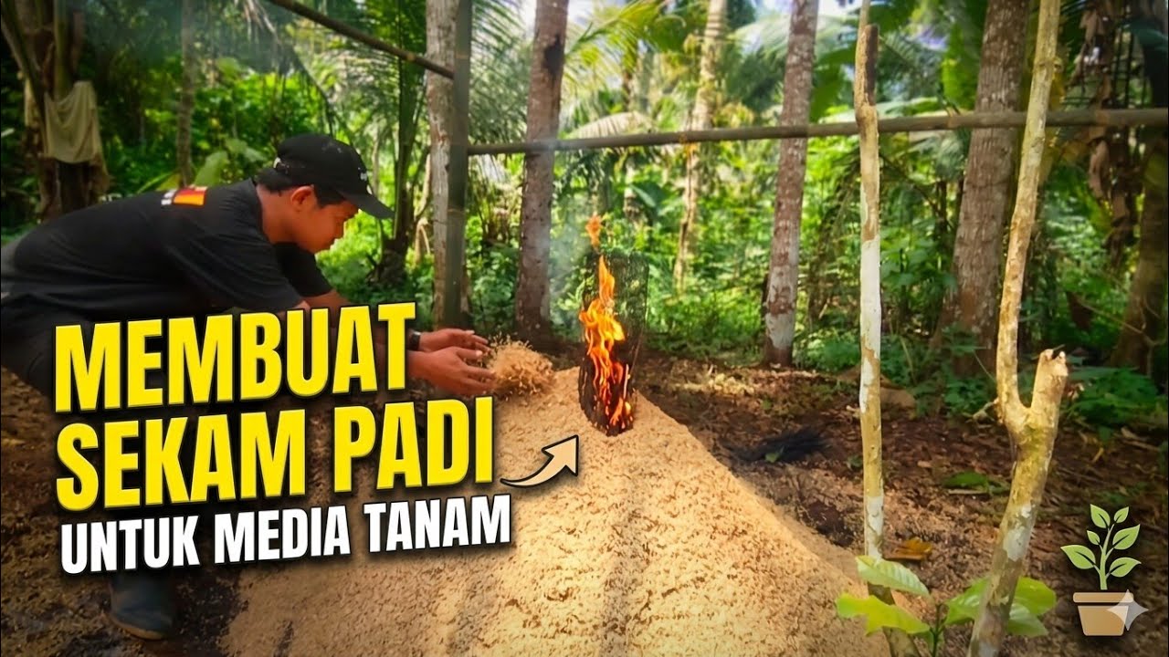 HIDUP DI DESA || PEMBUATAN SEKAM PADI UNTUK MEDIA TANAM @SerayuGarden 