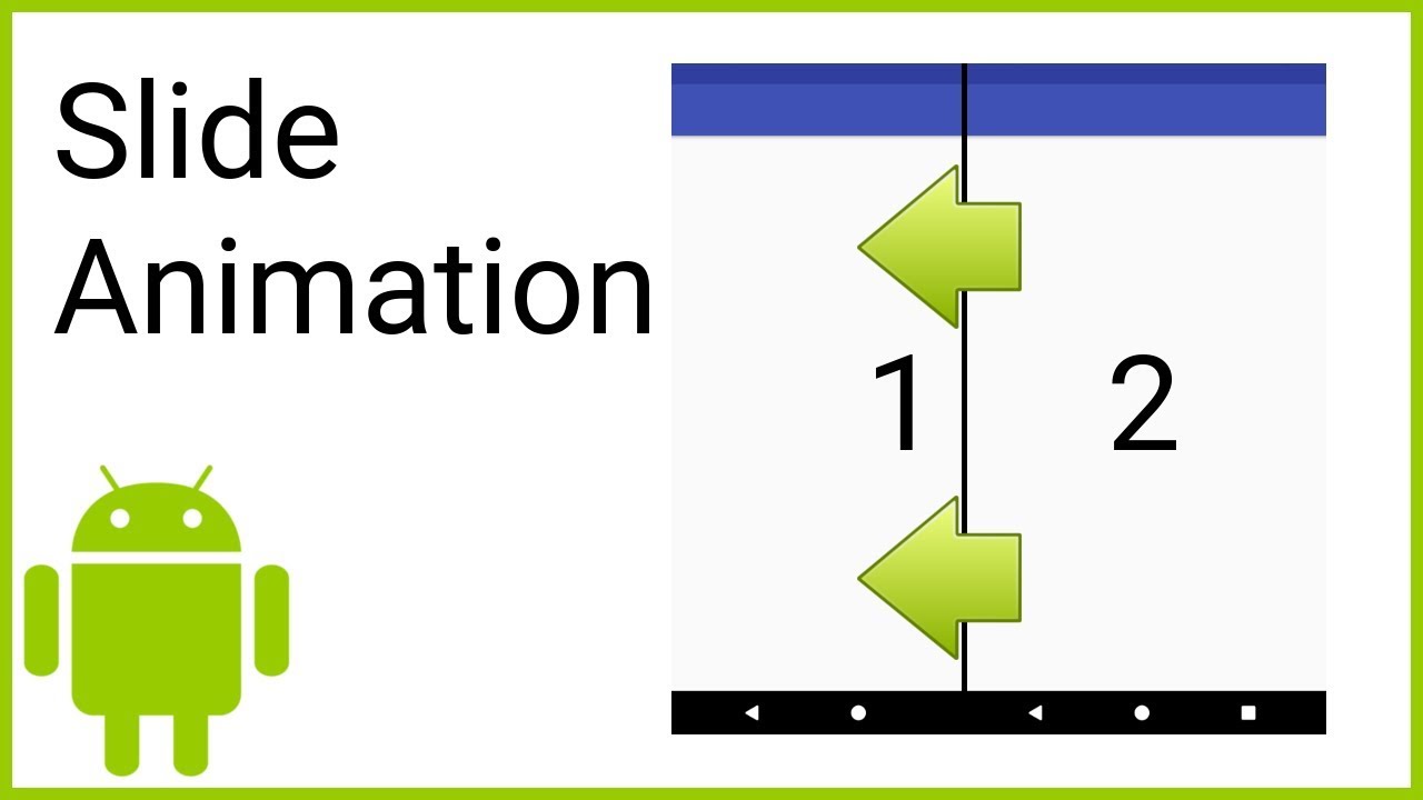 Slide Animation Between Activites - Android Studio Tutorial