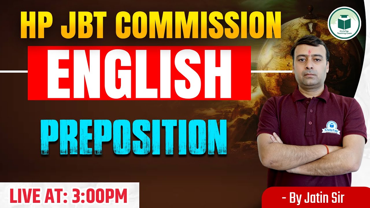 HP JBT Commission | English | PREPOSITION | Class-5 | Most Expected MCQs | Civilstap
