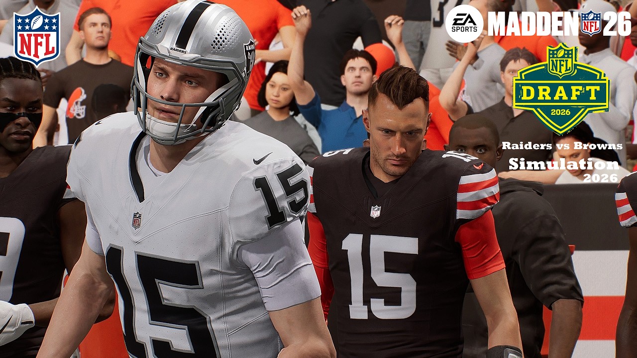 Madden 26 Fernando Mendoza Raiders vs Ty Simpson Browns Sim NFL DRAFT EARLY 2026 Game Play