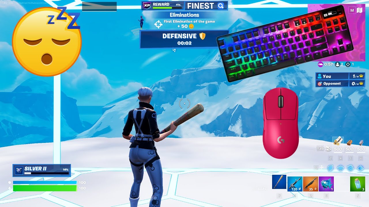 SteelSeries Apex Pro TKL ASMR 😴 1v1 Realistic🏆 Satisfying Keyboard Fortnite 360 FPS 4K