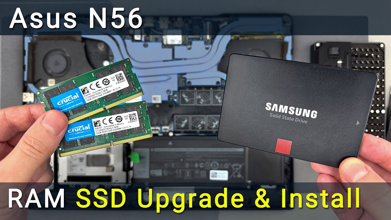 Asus N56 &mdash; samouczek wymiany dysku twardego i rozbudowy pamięci RAM