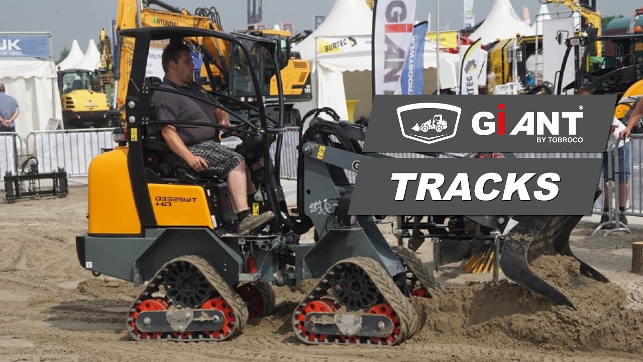 TOBROCO-GIANT SHOWS FIRST GIANT WHEEL LOADER ON TRACKS