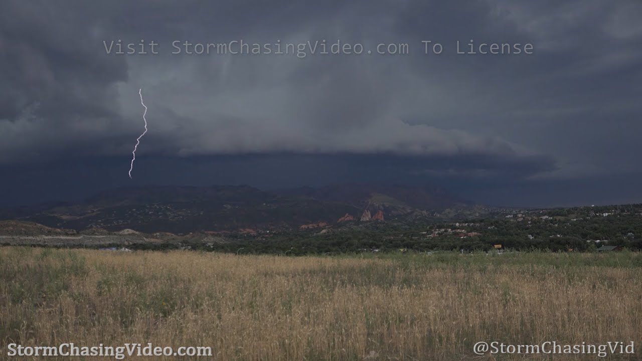Insane Storm Structure and Lightning, Colorado Springs, CO - 7/21/2020