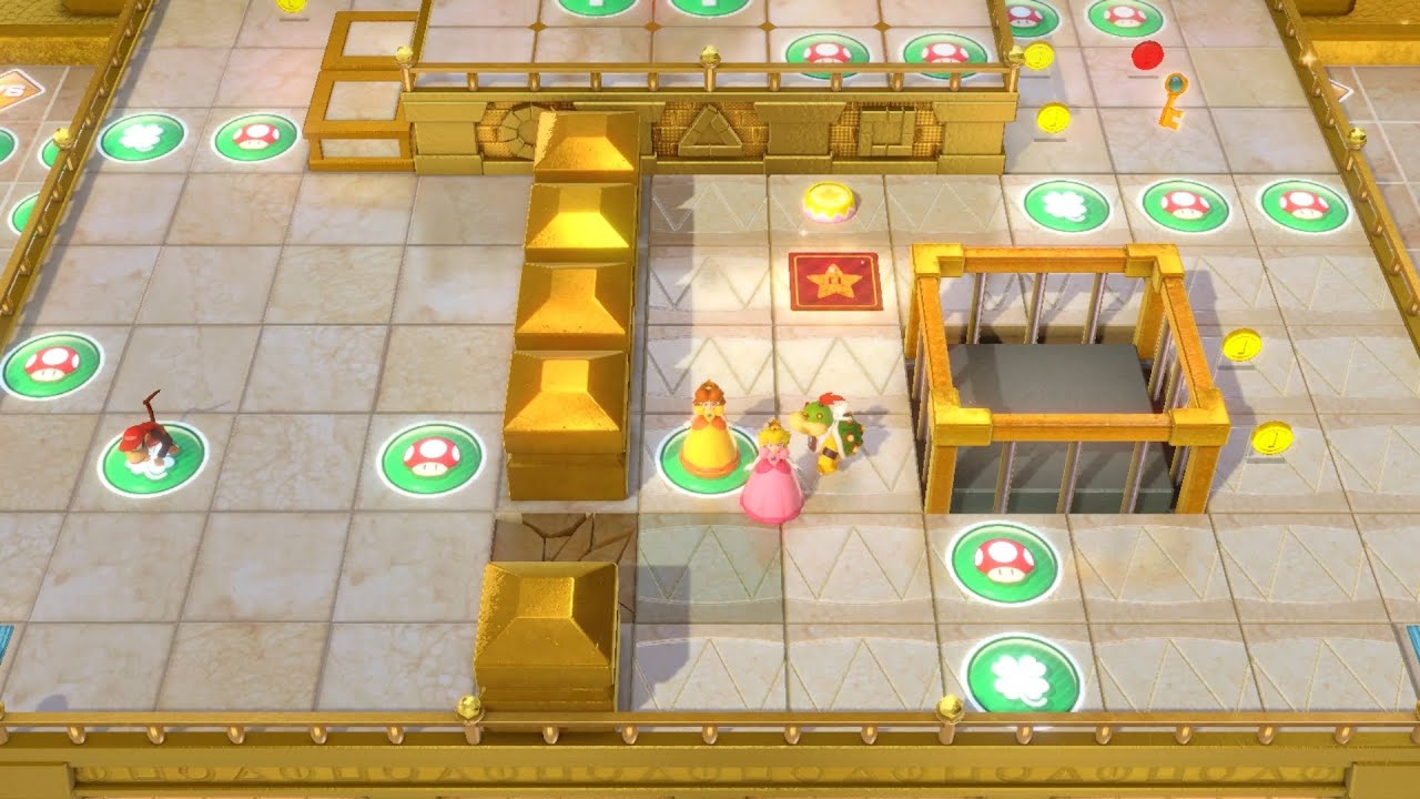 Super Mario Party Partner Party #2492 Tantalizing Tower Toys Daisy & Pom Pom vs Wario & Diddy Kong