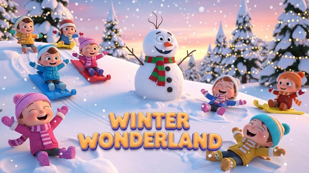 Winter Wonderland Song ❄️⛄ | Snowman & Snow Play Nursery Rhyme | Kids Songs 3D | Kiddy Melody
