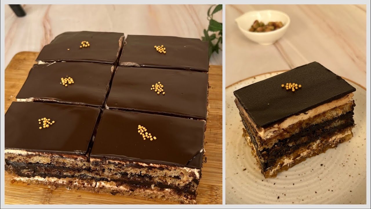 Most Amazing Chocolate Cake Opera Cake in Kadai | No Oven, No Eggs Coffee Chocoalte Cake In kadai