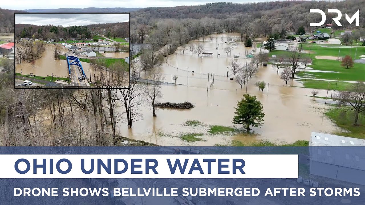 Bellville, Ohio Flooding: Drone Captures Devastation After US Storms | AL1I