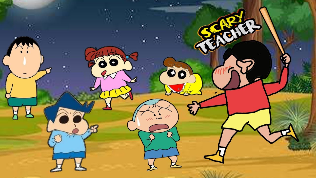 Shinchan became scary teacher and killing his friends 😱🔥 | horror game 👻 | scary shinchan horror 😱