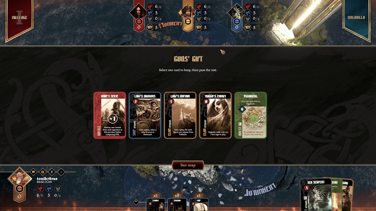 Blood Rage online. Кровь и ярость. Настольная игра.