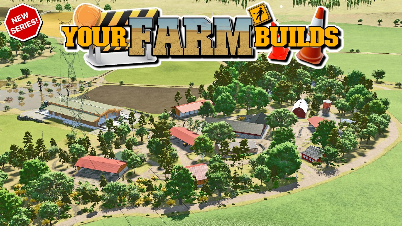 A HUGE, RURAL CANADIAN FARM YOU CAN DOWNLOAD NOW! - Your Farm Builds - Ep 4 - Farming Simulator 25