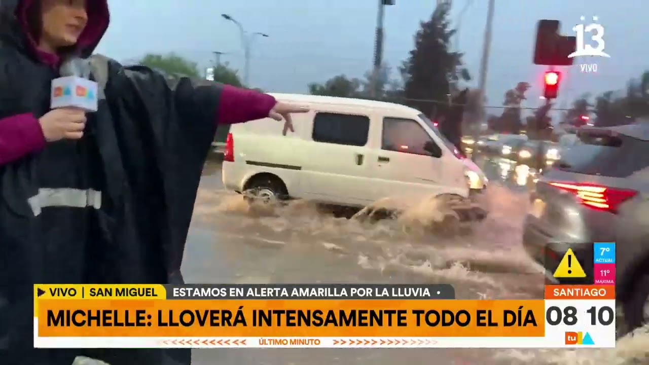 Región Metropolitana en alerta amarilla por intensas precipitaciones | Tu Día | Canal 13