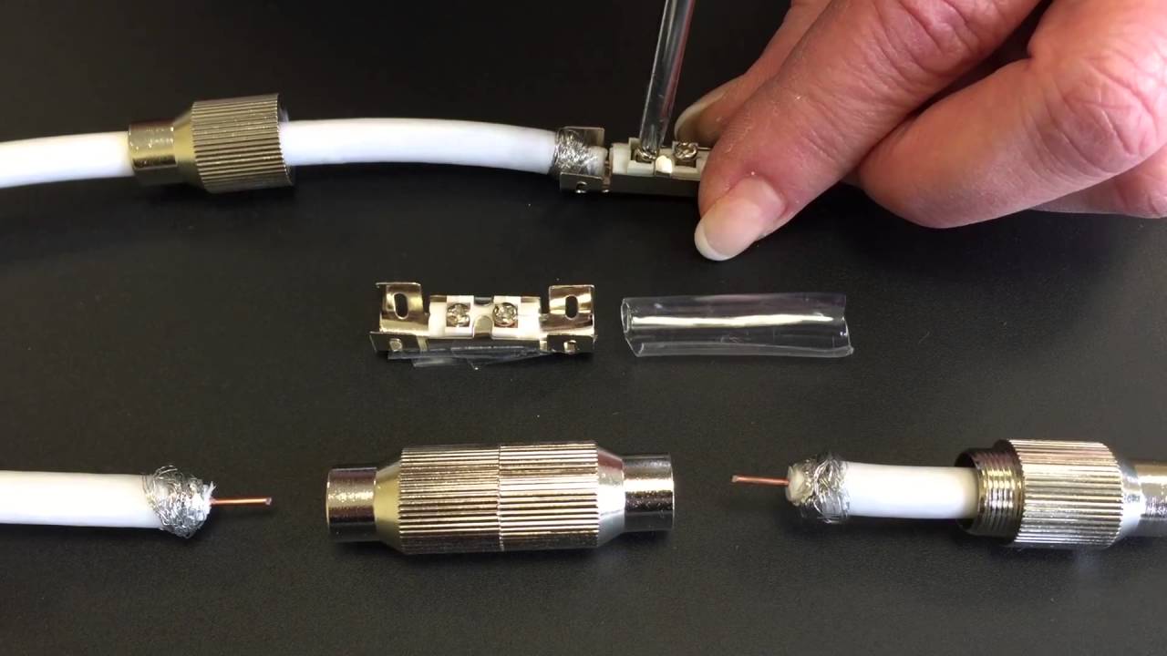 Montageanleitung-121: Koaxkabel-Verbinder, 75 Ohm, schraubbar, Vollmetallausf&uuml;hrung, geschirmt