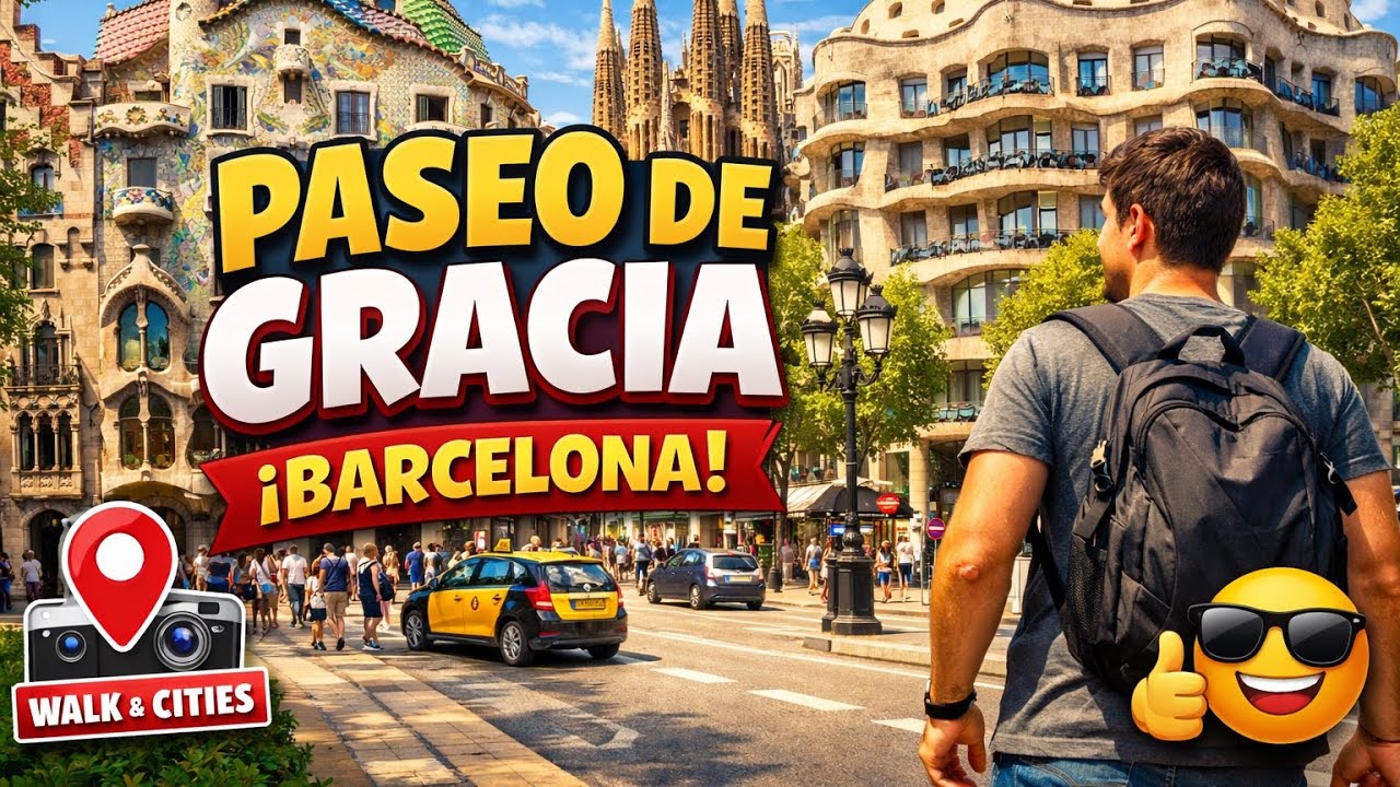 👉 La calle MÁS LUJOSA de Barcelona 😱 Paseo de Gracia a pie | Walk & Cities