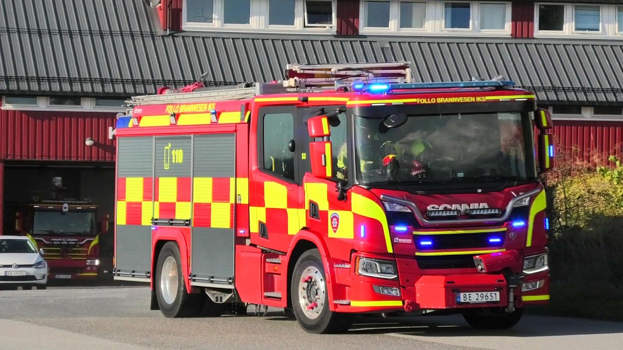 ST.KORSEG&Aring;RDEN (S31) ABA follo brannvesen brannbil i utrykning Feuerwehr auf Einsatzfahrt 緊急走行 消防車