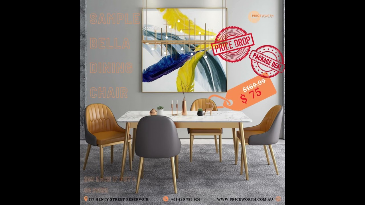Sample Bella Dining Chairs - $75 for each, if buy 4 or more $50 each!!