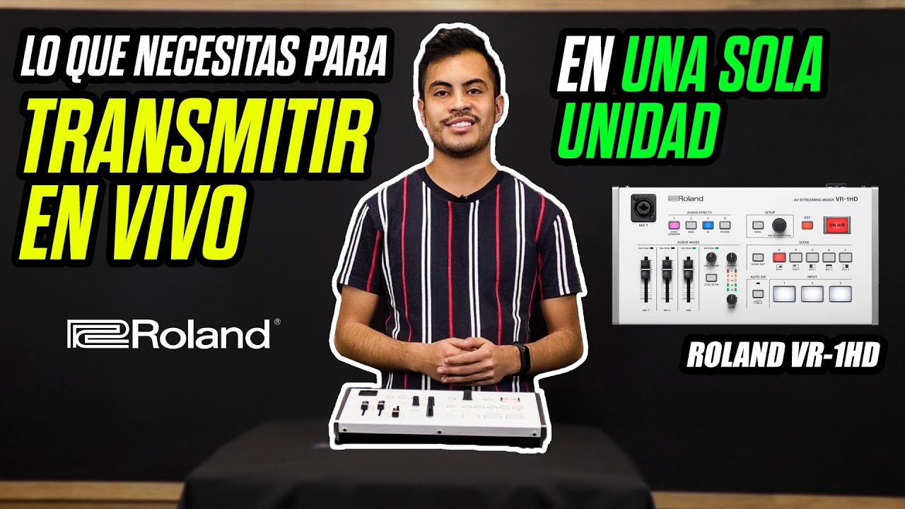 Switcher Roland VR-1HD Transmite en vivo de inmediato.