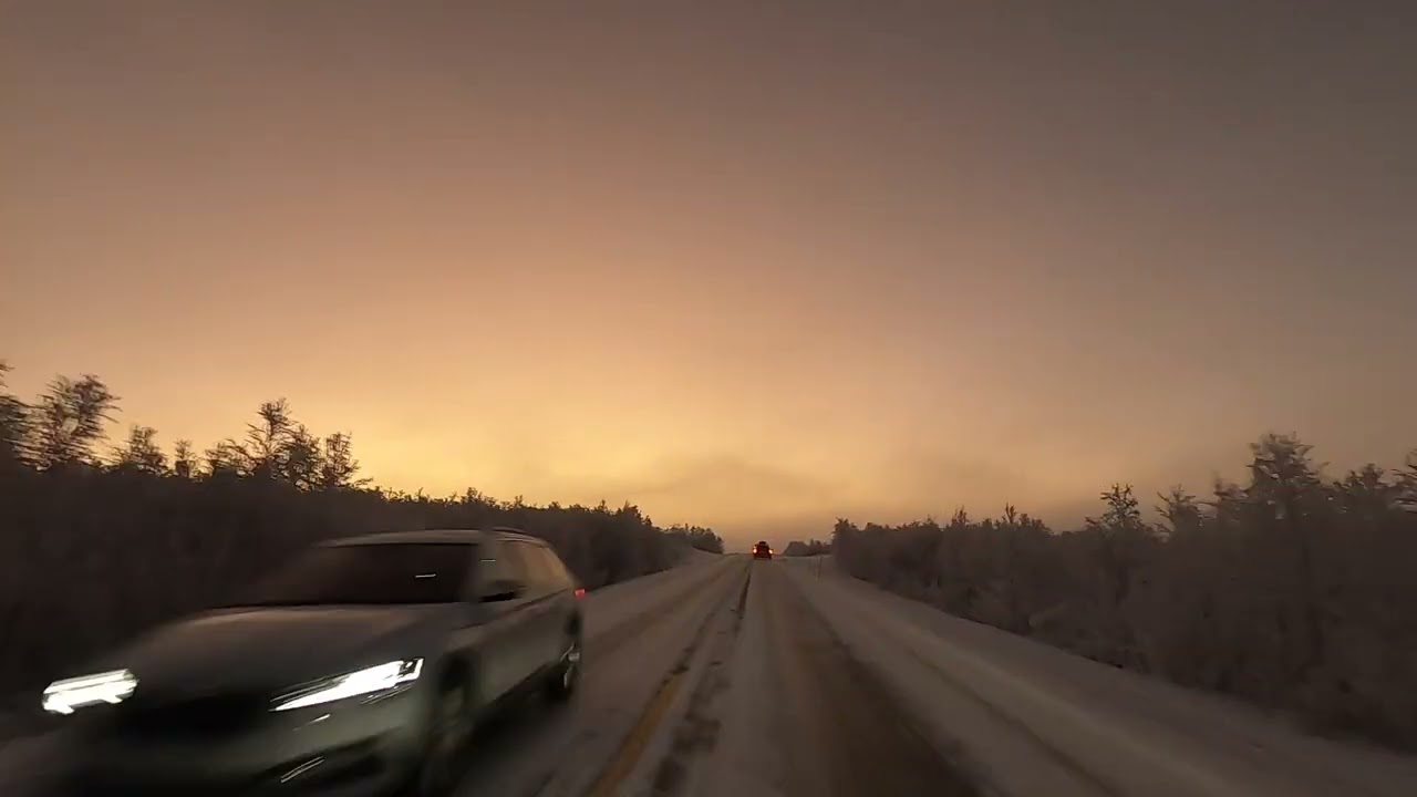 Finlande Route Muonio vers Kittilä, Gopro / Finland Lapland Road Muonio to Kittilä, Gopro