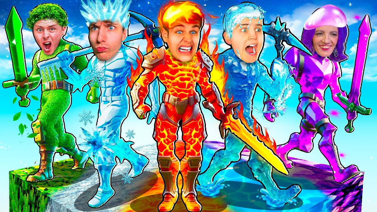 Přežij 1 ELEMENTÁLNÍ BLOCK v Minecraftu!