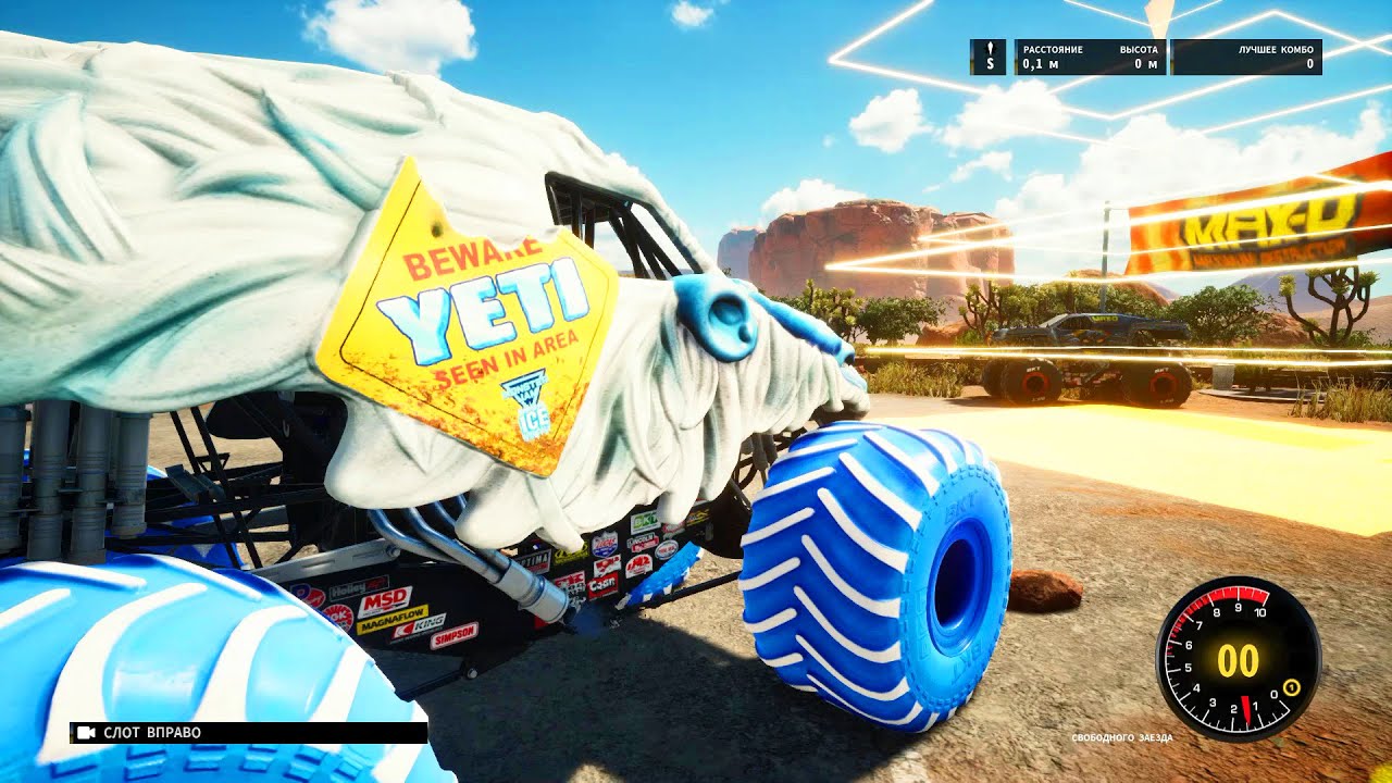 🚙 YETI monster truck in MAX-D Challenge - Monster Jam Crashes Fun