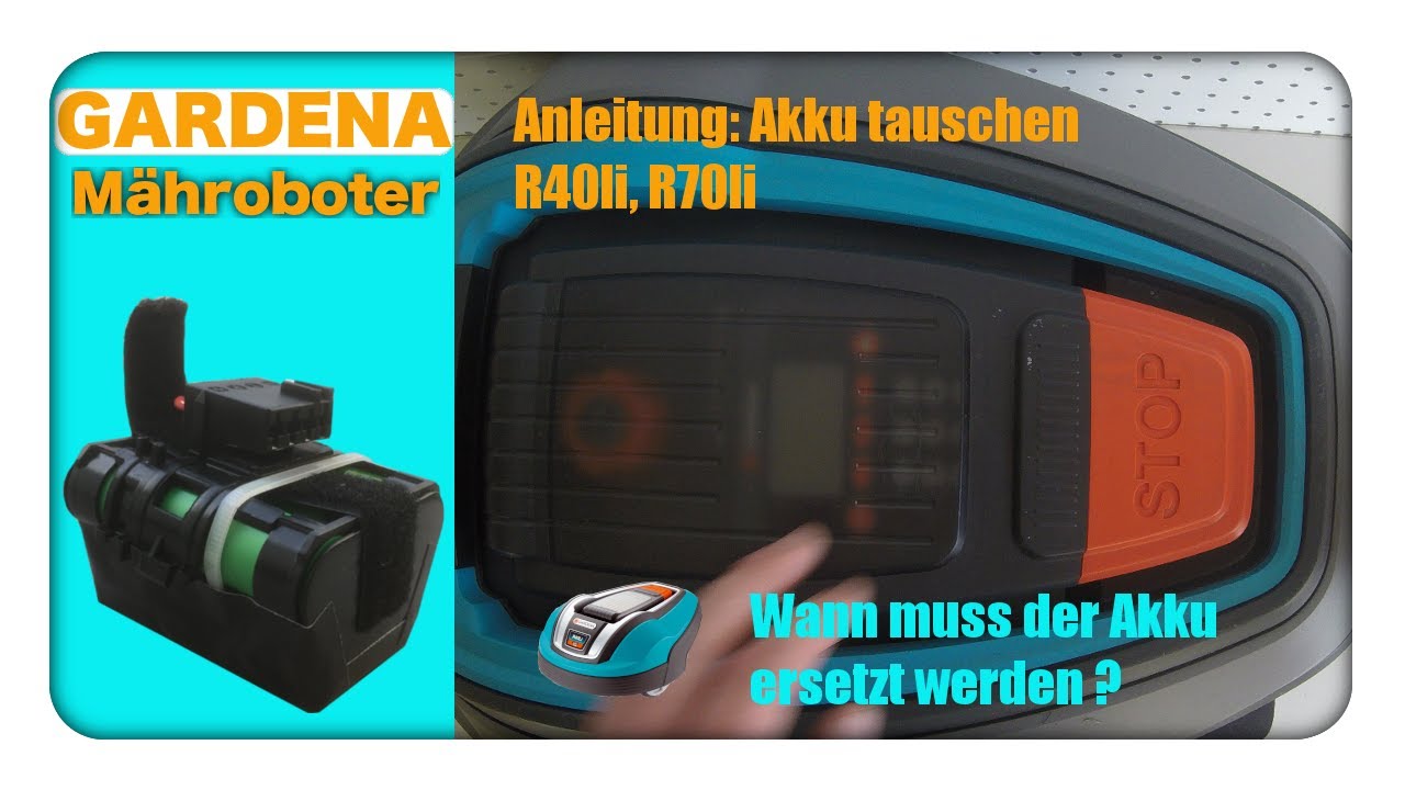 Gardena R40li R70li Akku tauschen